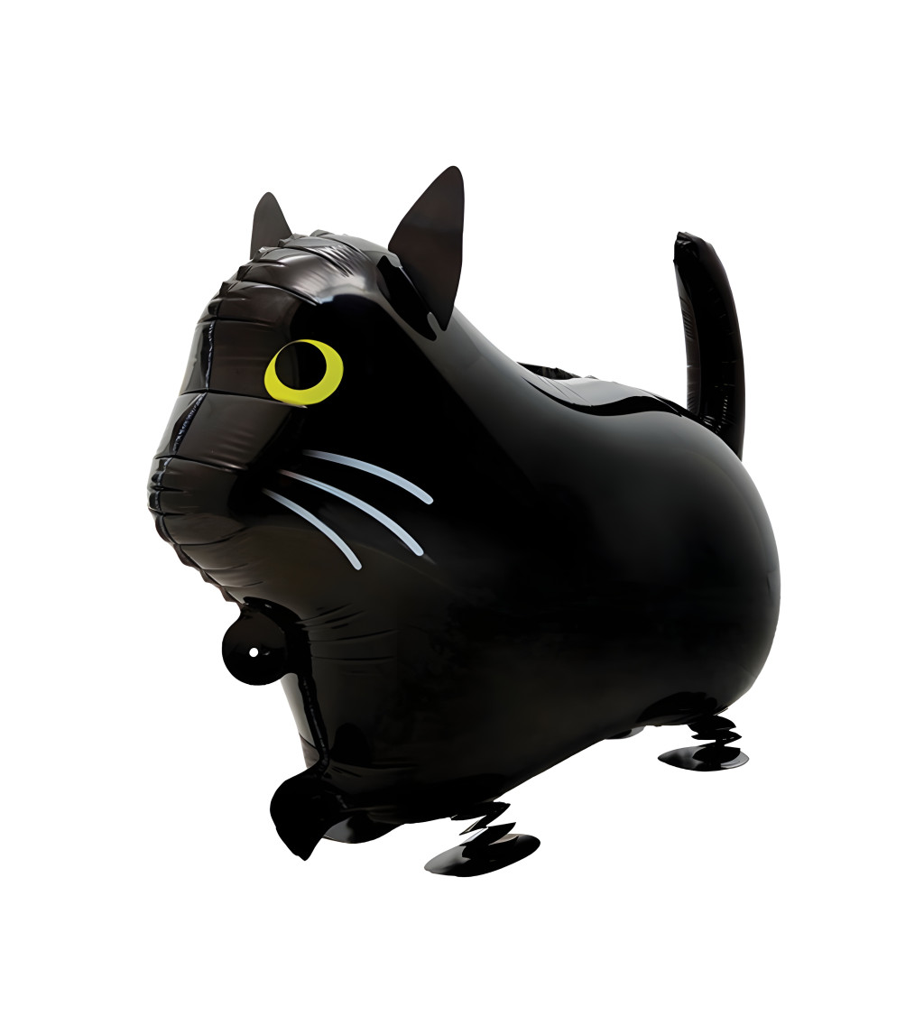 Chodící balónek černá kočka