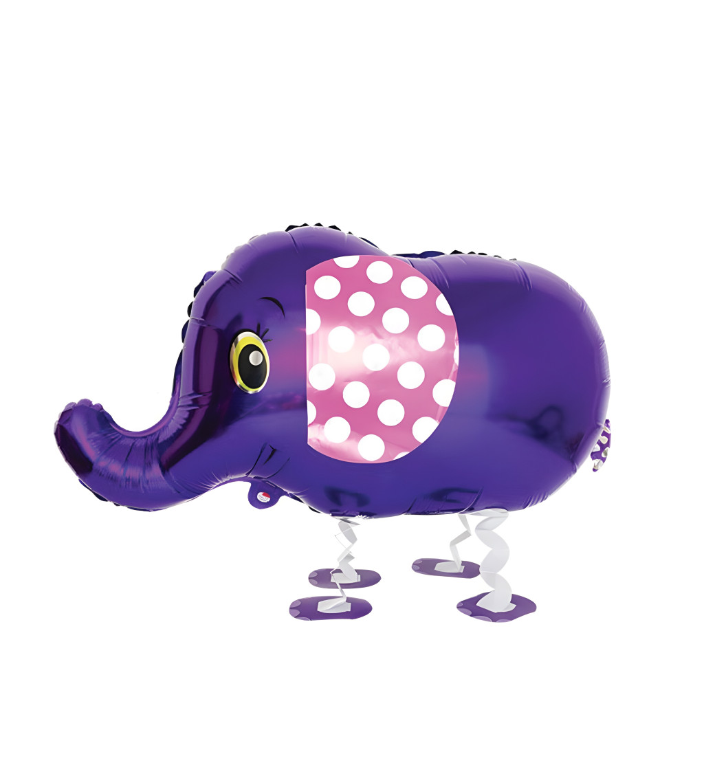 Chodící balónek fialový slon