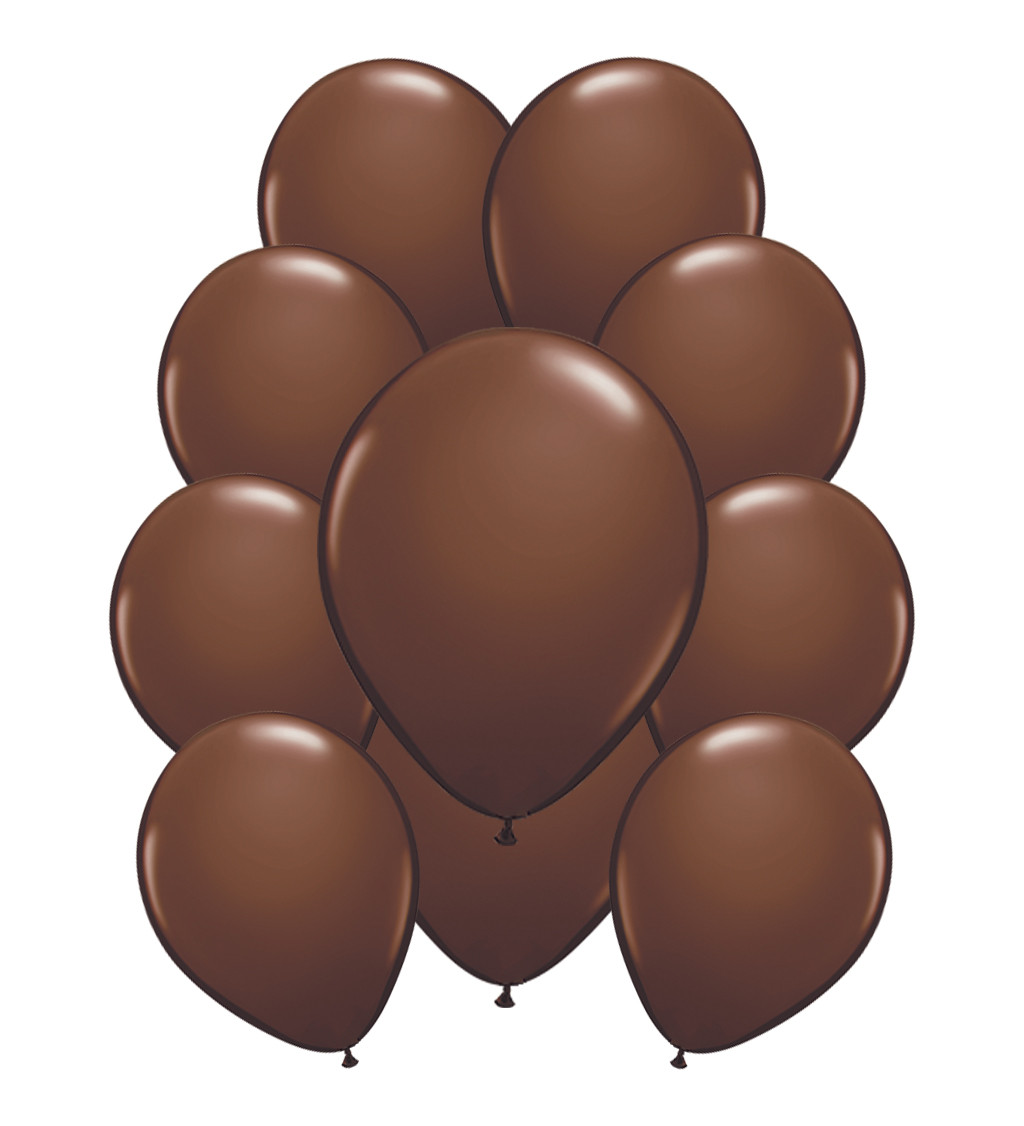Latexové balónky pastelové tmavě hnědé