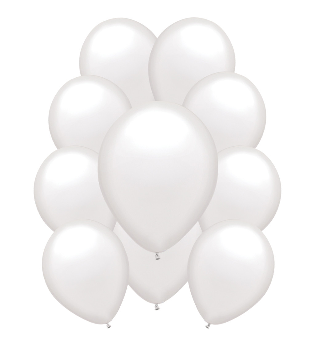 Latexové balónky pastelové bílé