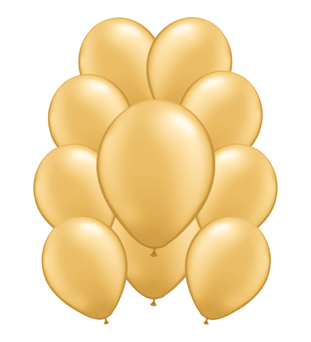 Latexové balónky metalické zlaté