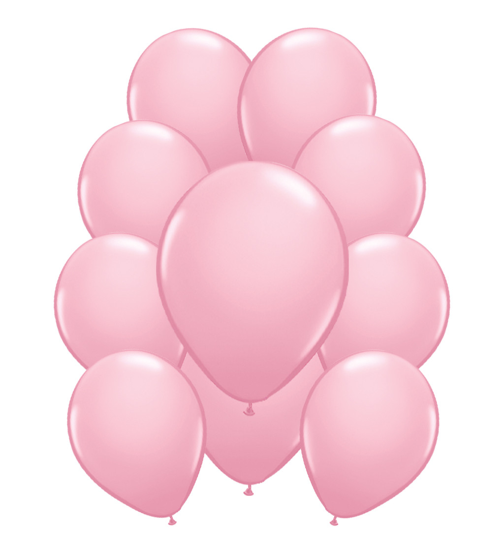 Latexové balónky metalické baby pink