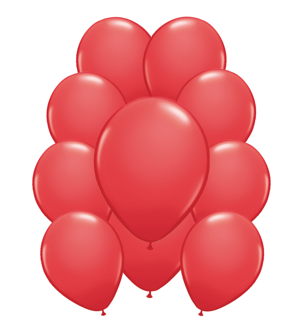 Latexové balónky metalické červené