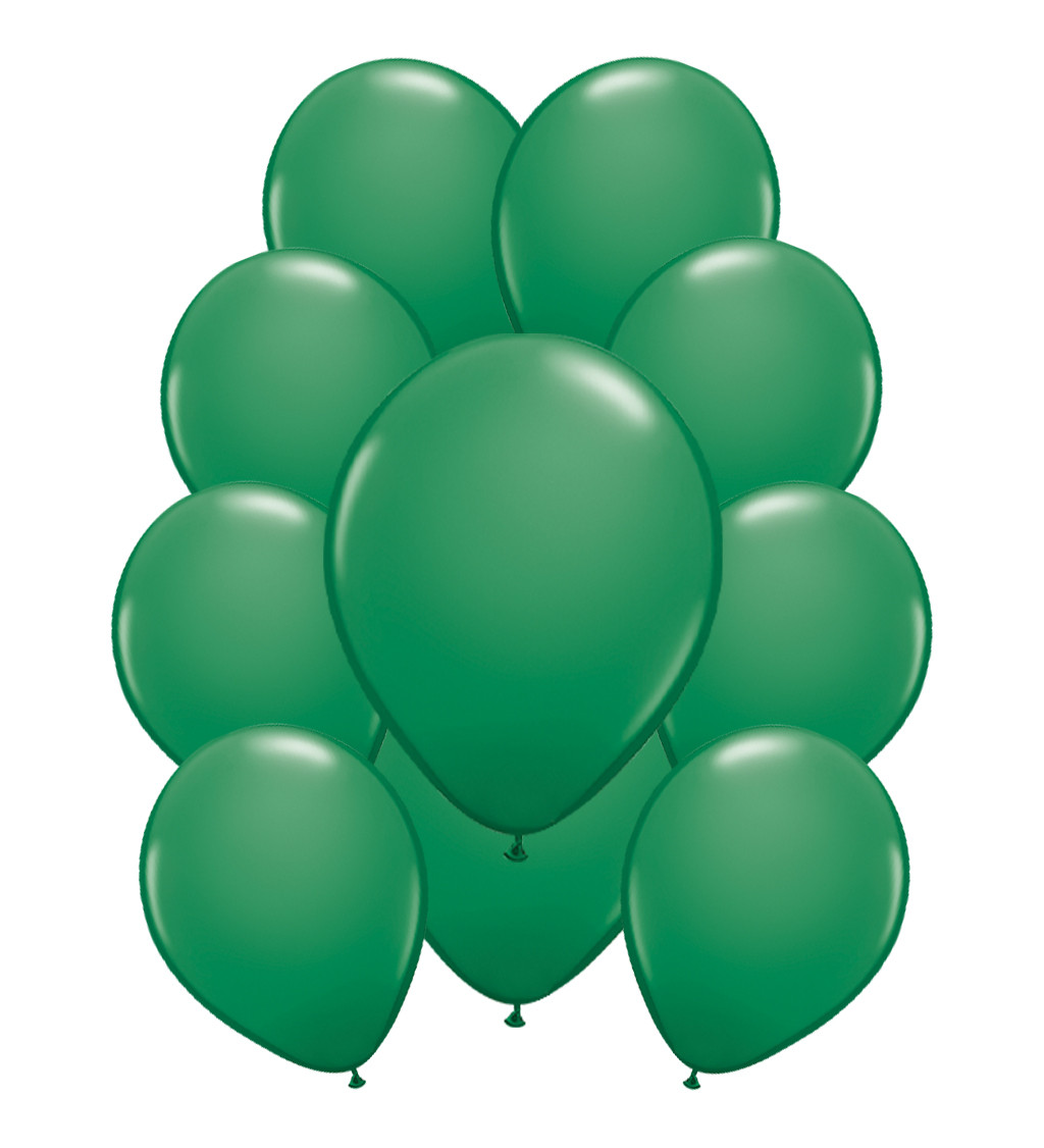 Latexové balónky metalické tmavě zelené