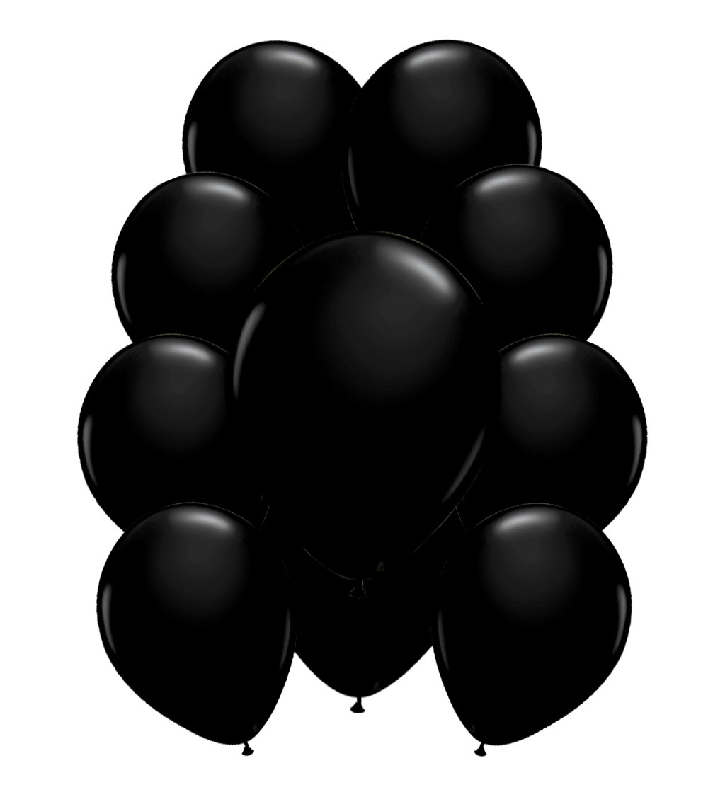 Latexové balónky metalické černé