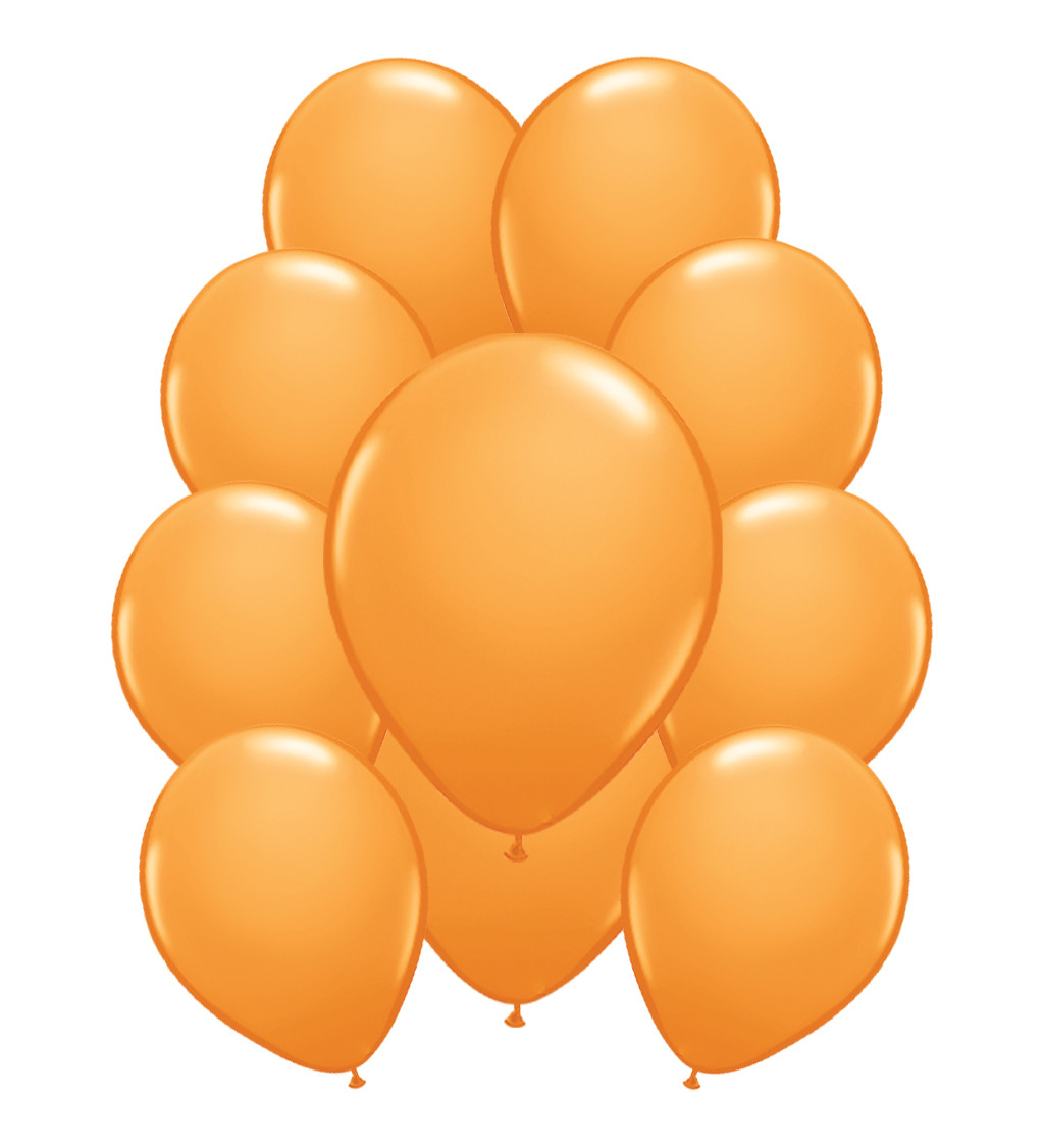 Latexové balónky metalické oranžové
