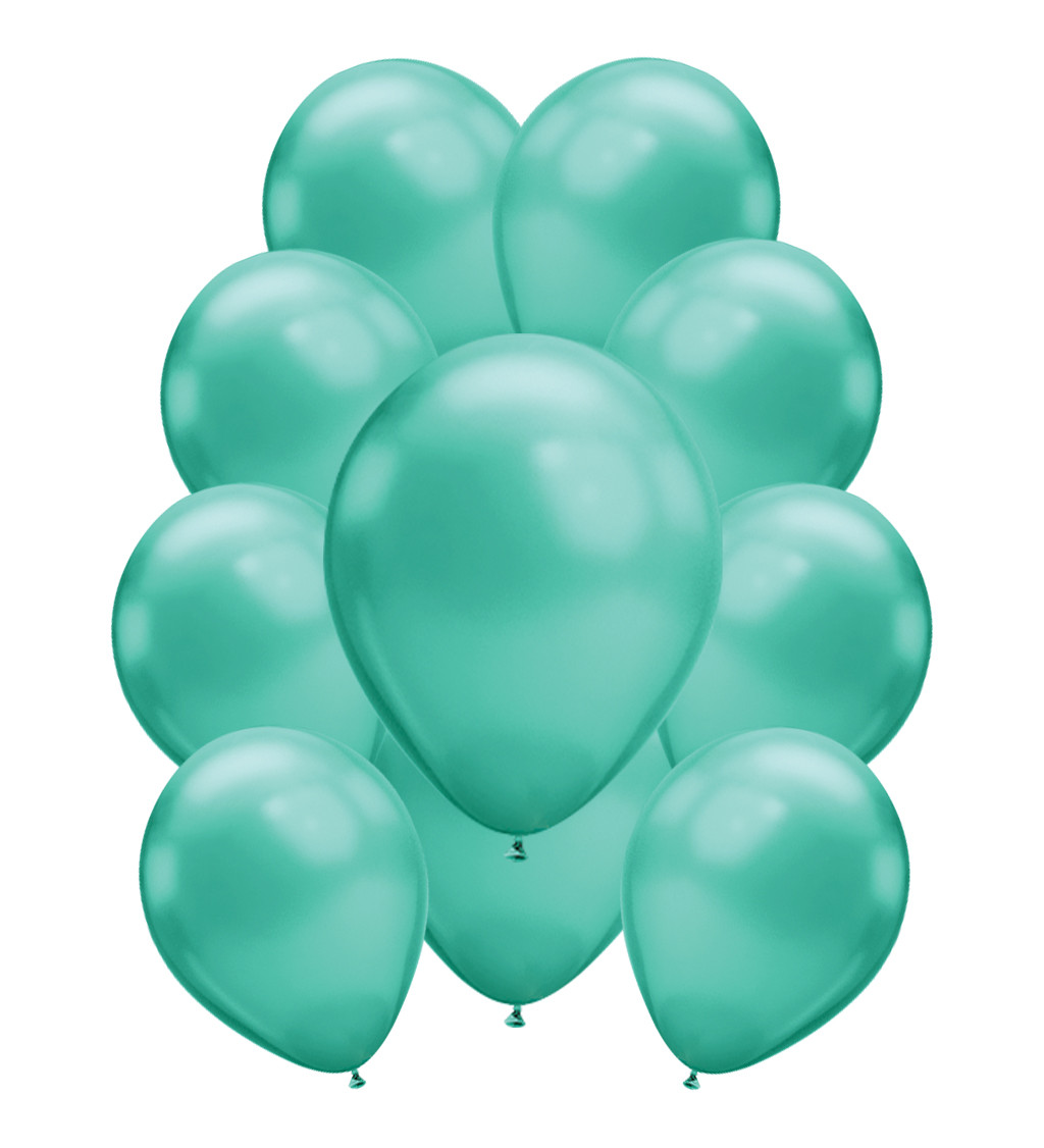 Latexové balónky chromové zelené