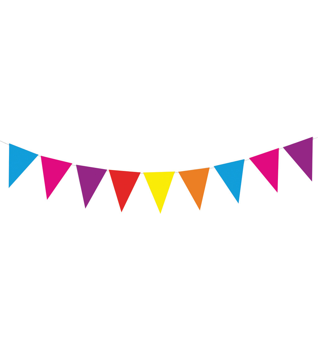 Dekorační girlanda vlajky barevná