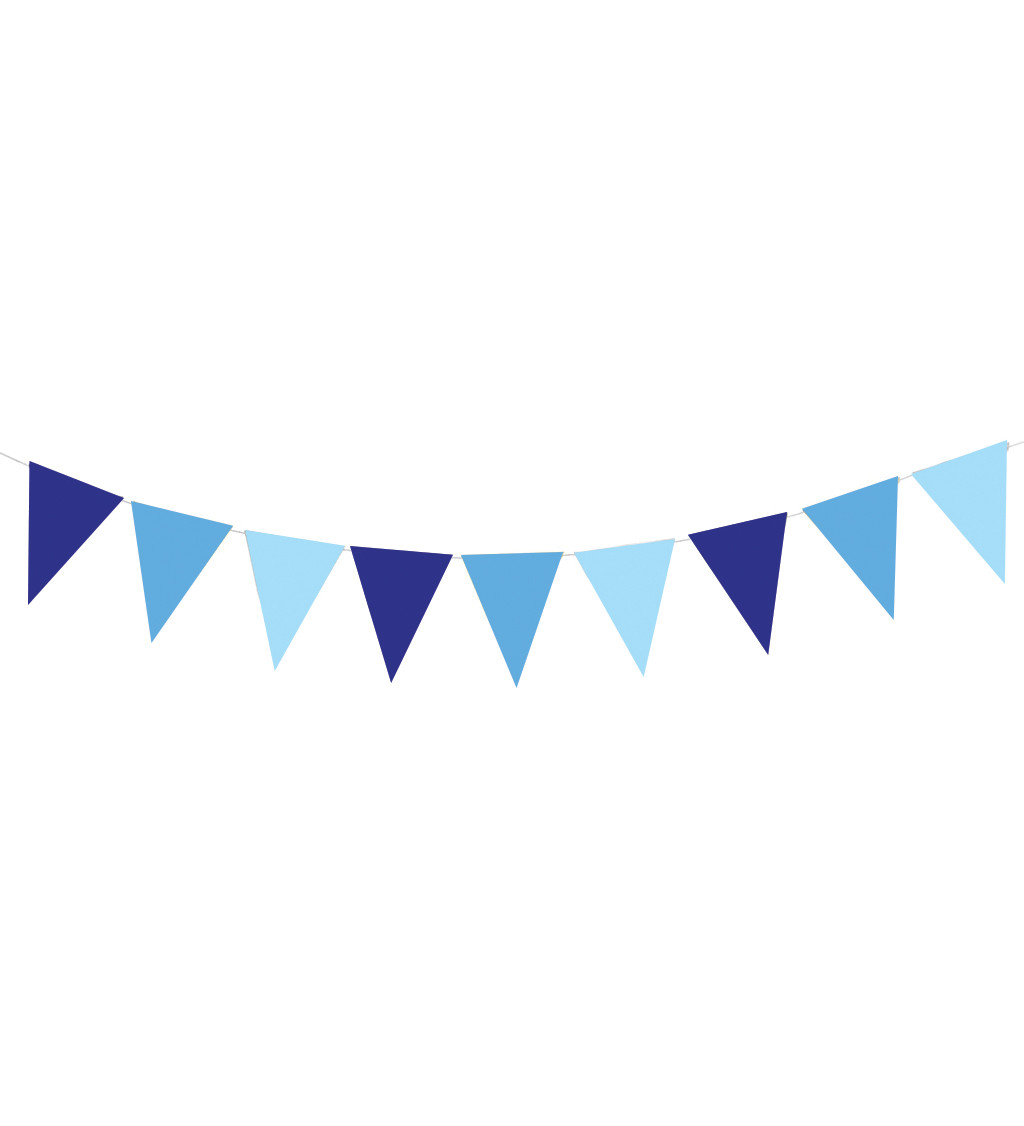 Dekorační girlanda vlajky modrá