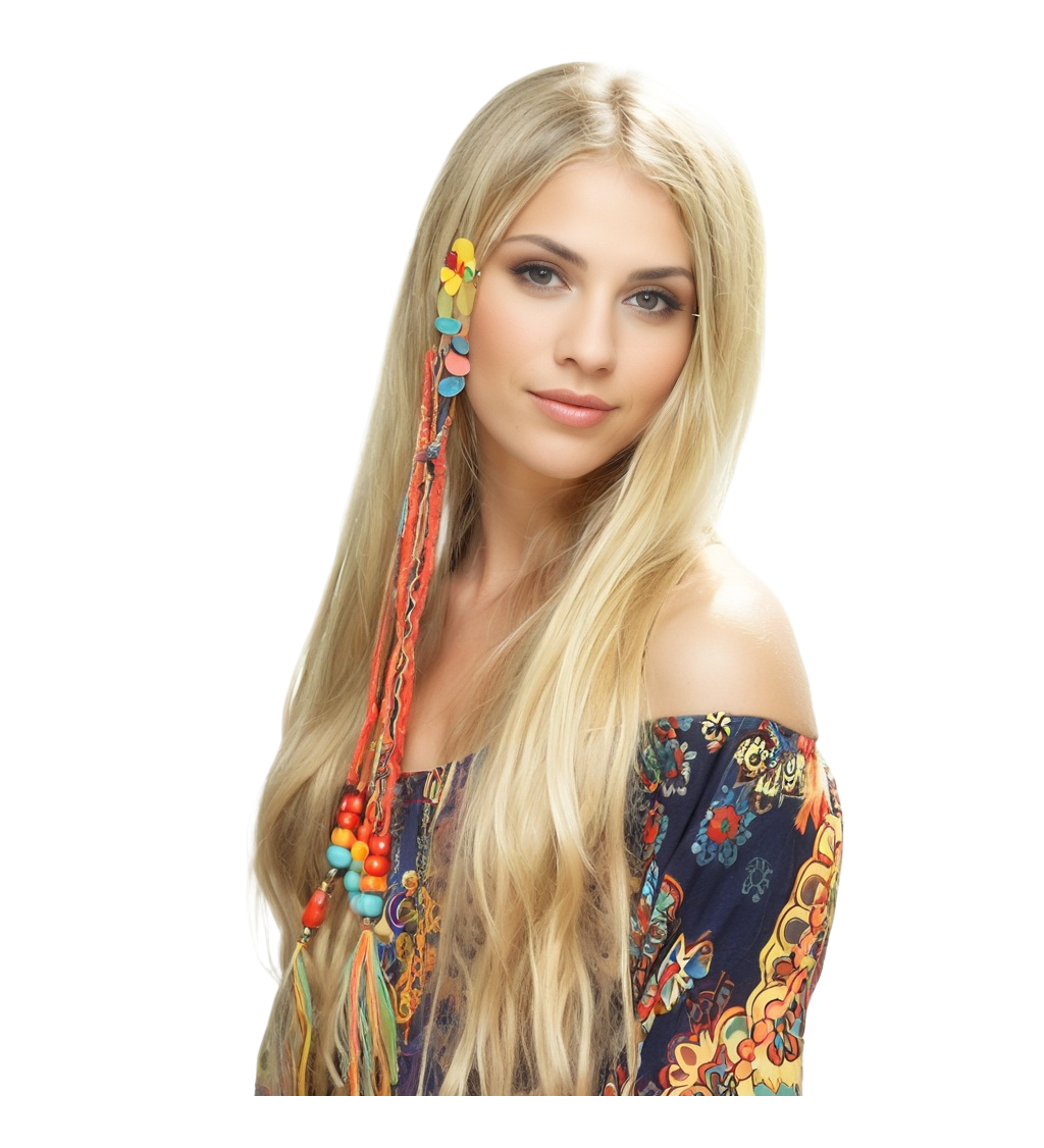 Dámská paruka - 80s hippie