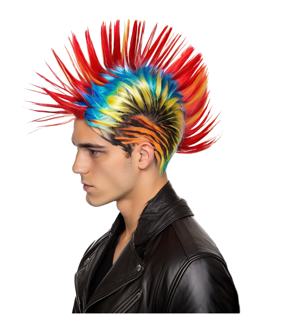 Pánská paruka - punk, barevná