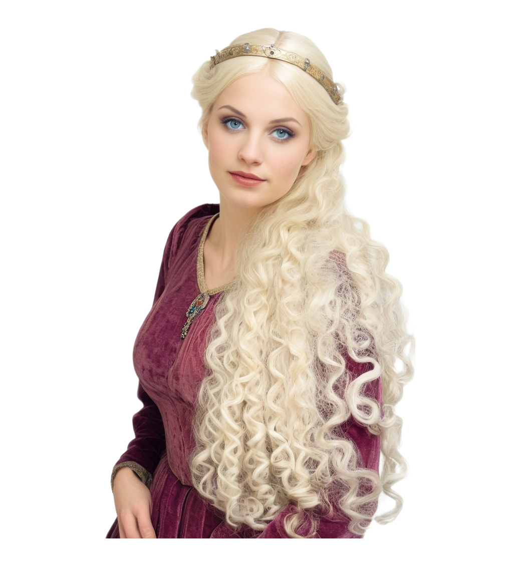 Dámská paruka - středověká královna