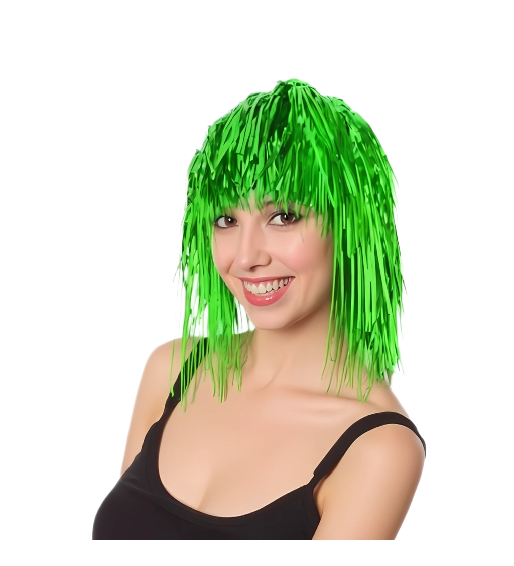 Dámská paruka - metalická zelená