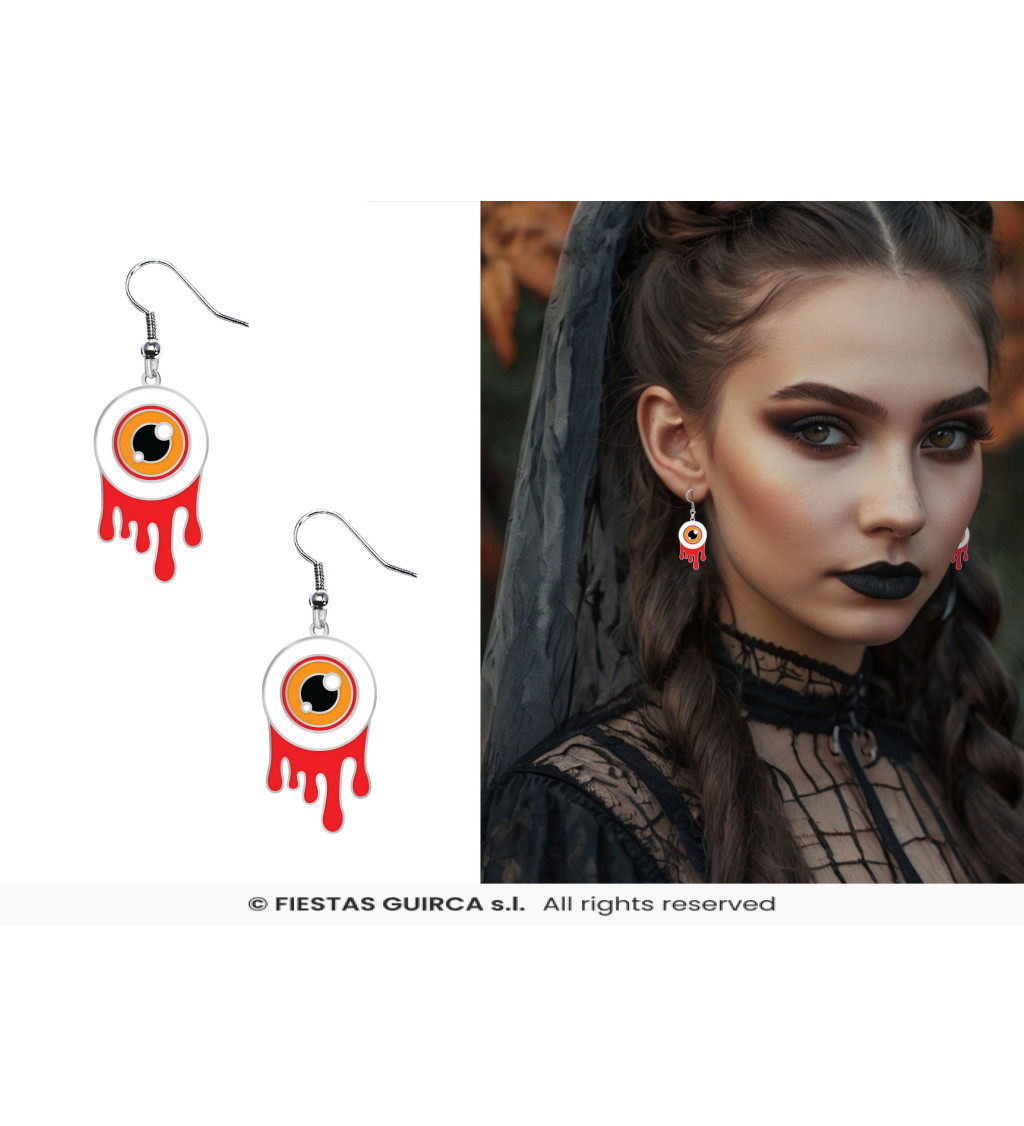 Náušnice krvavé oči