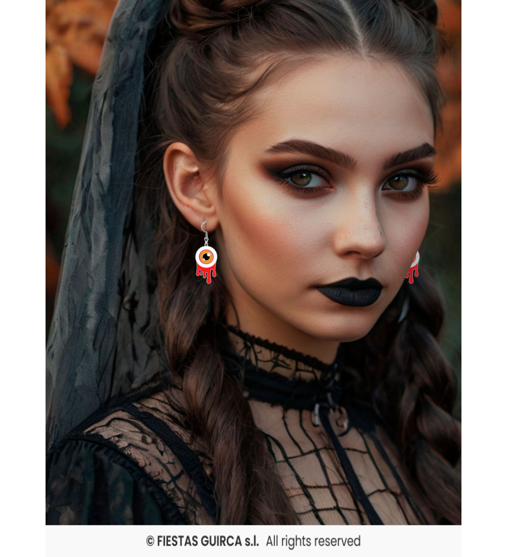 Náušnice krvavé oči