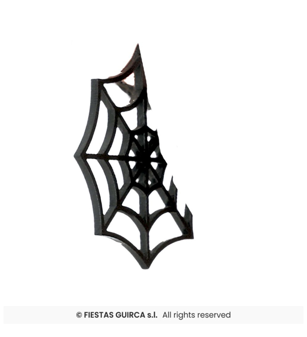 Náušnice černé pavučinky