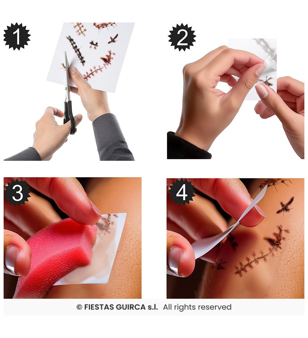 Sada tetování - jizvy