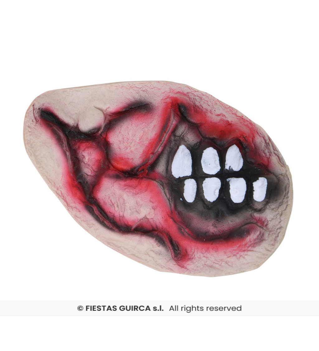 Latexová jizva - půlka obličeje