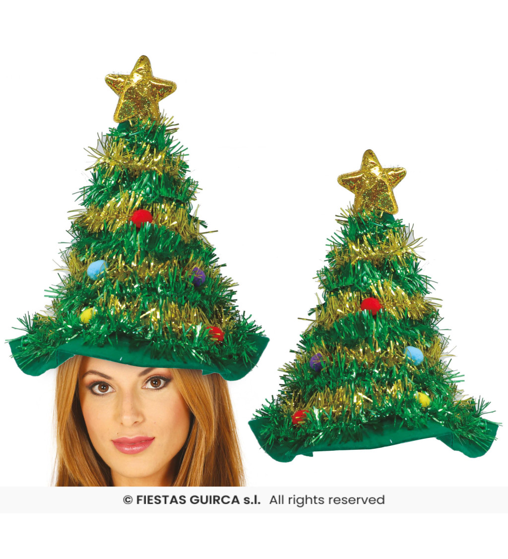 Čepice vánoční stromeček