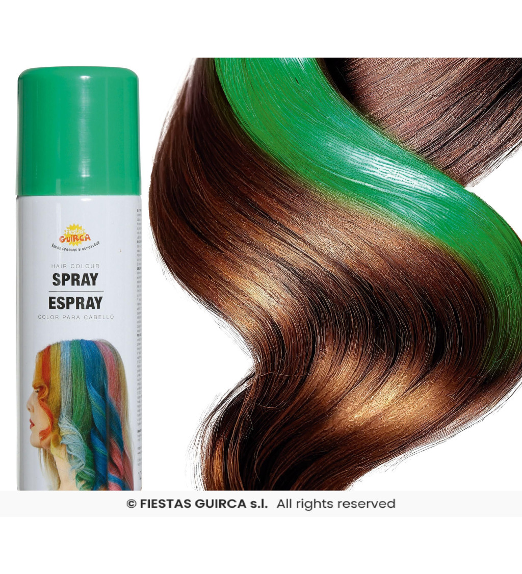 Sprej na vlasy zelený