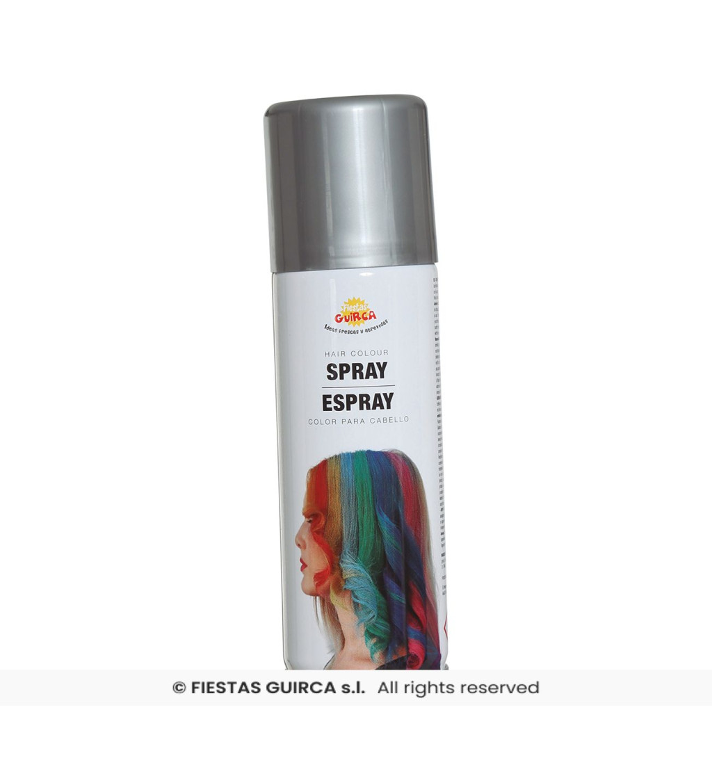 Sprej na vlasy stříbrný