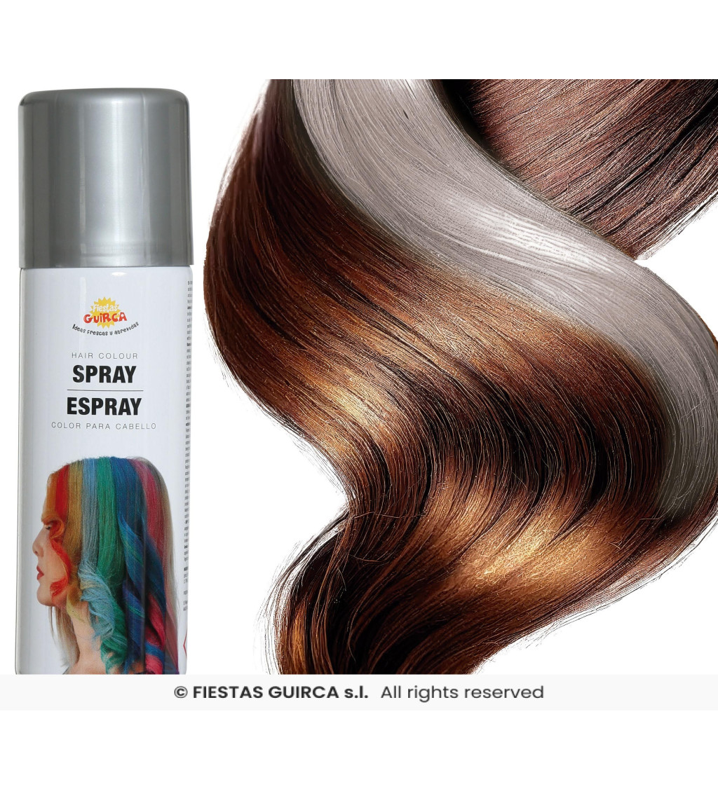 Sprej na vlasy stříbrný