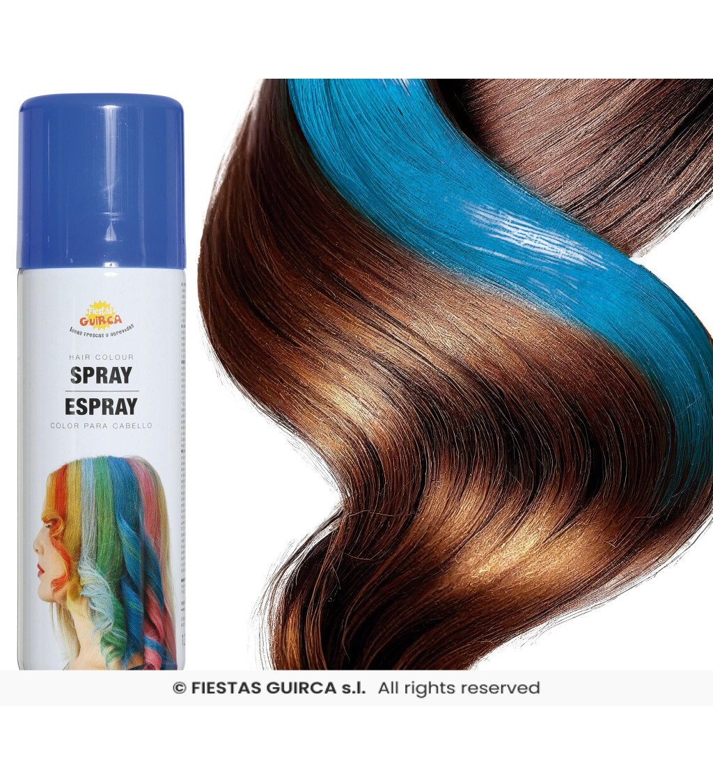 Sprej na vlasy modrý