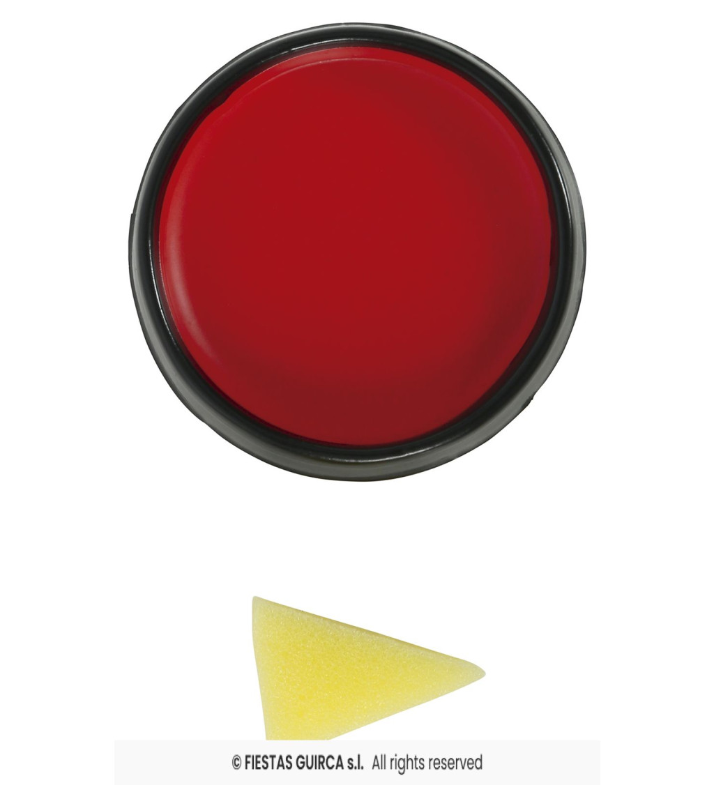 Make-up s houbičkou - červený