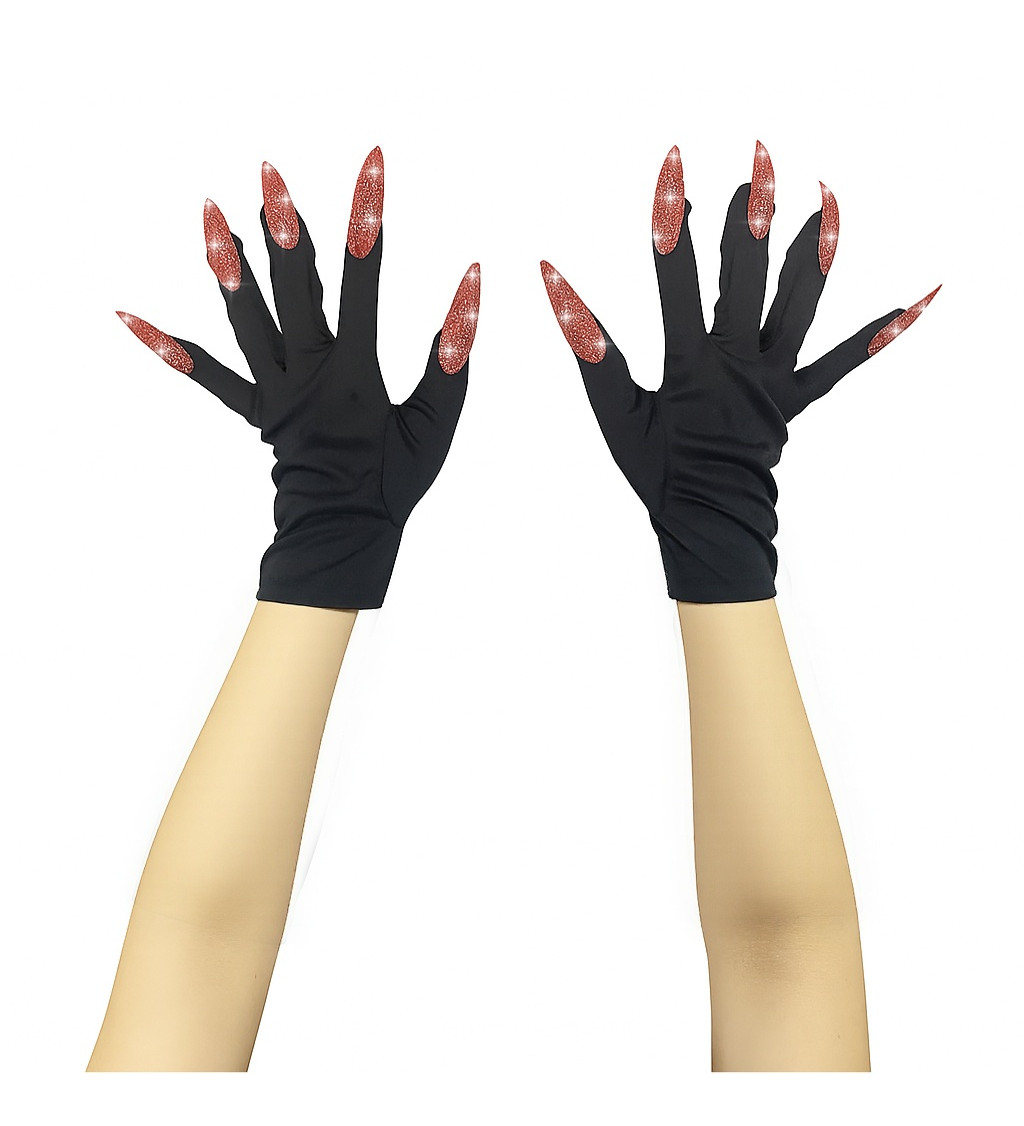 Rukavice s červenými drápy