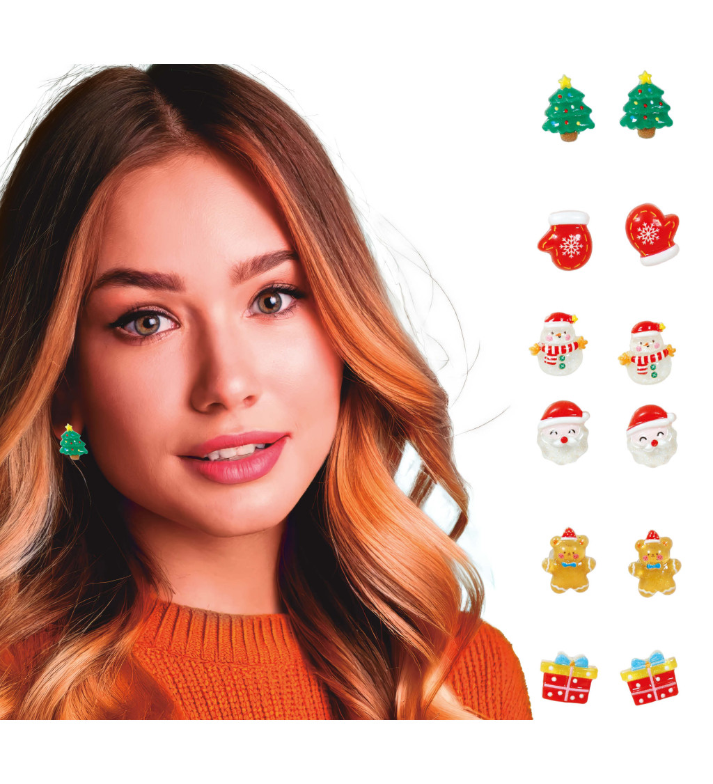 Sada náušnic Vánoční mix