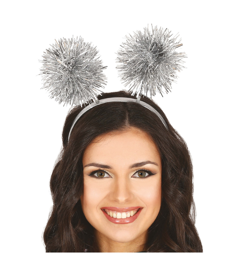 Čelenka s třásněmi stříbrná