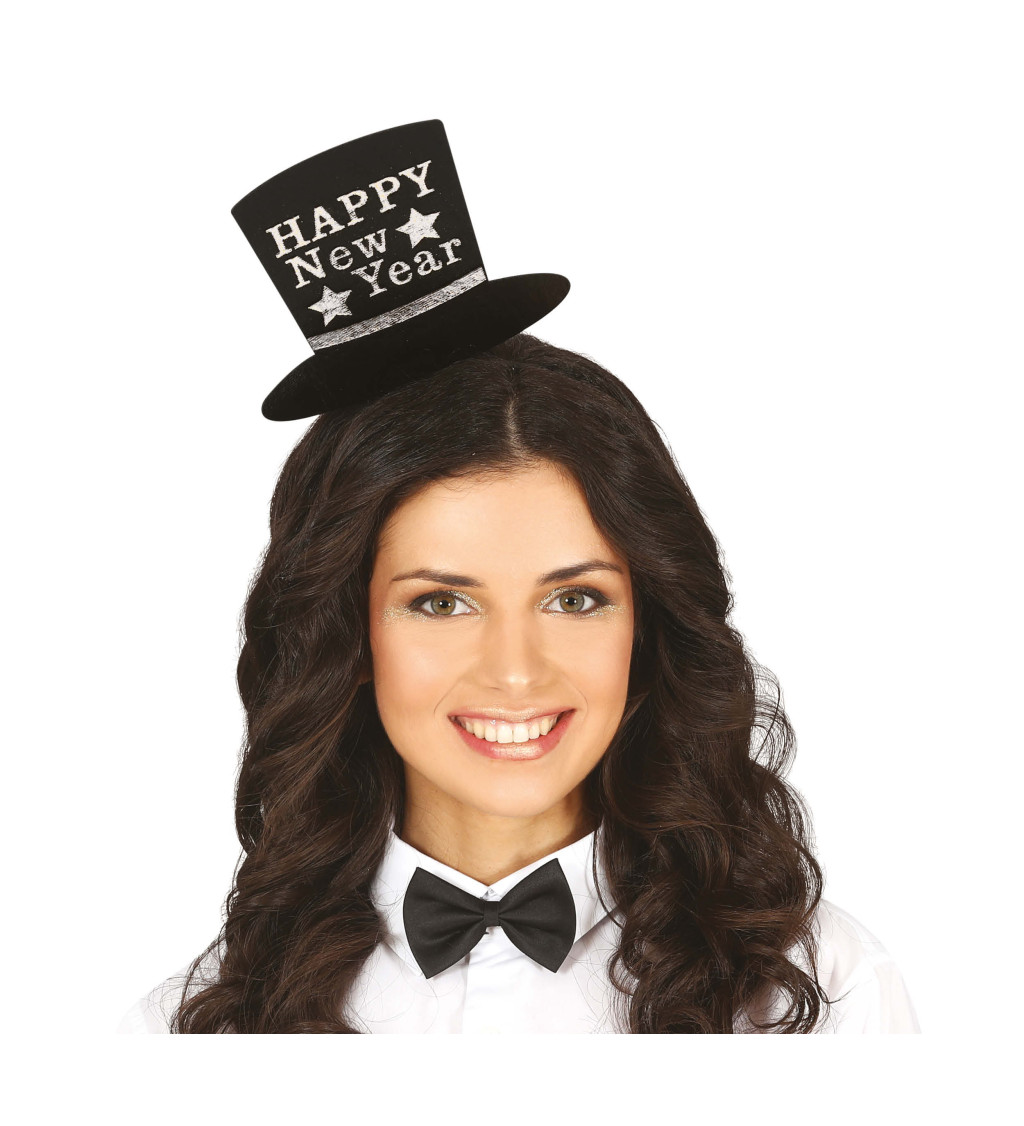 Stříbrná čelenka Happy New Year