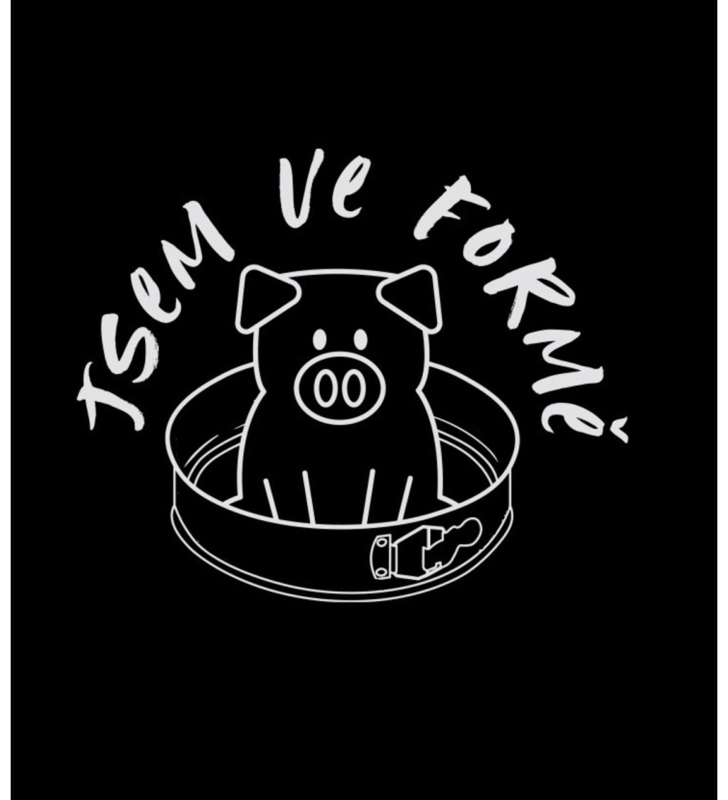 Dámské tričko černé - Jsem ve formě