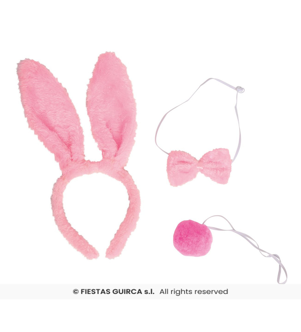 Set růžový králík
