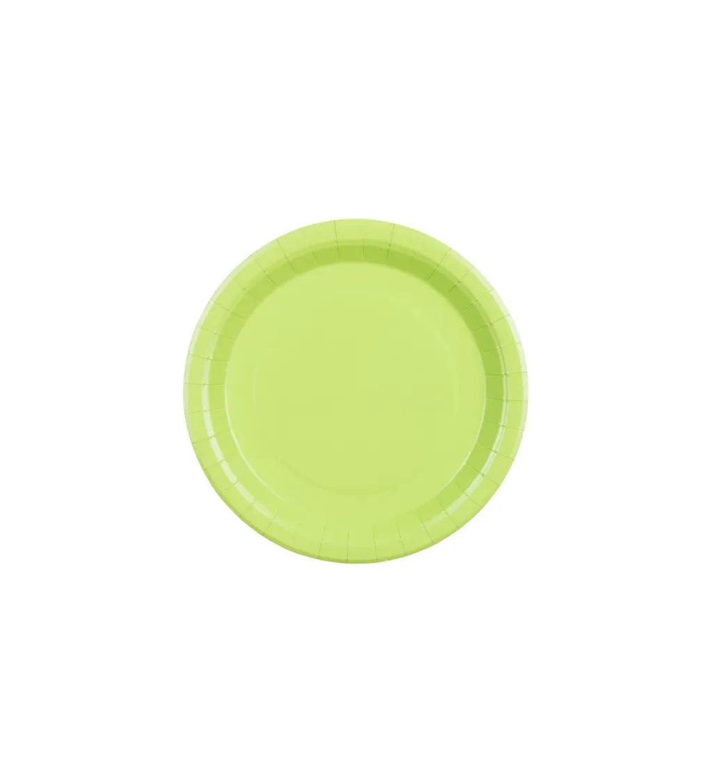 Papírové talířky světle zelené
