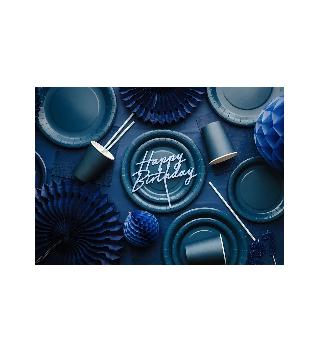 Papírové talířky tmavě modré