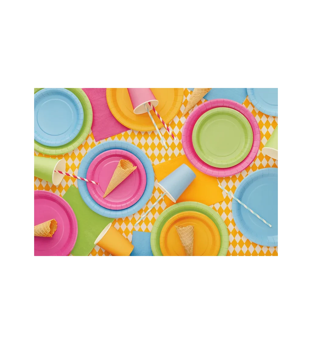 Papírové talířky oranžové