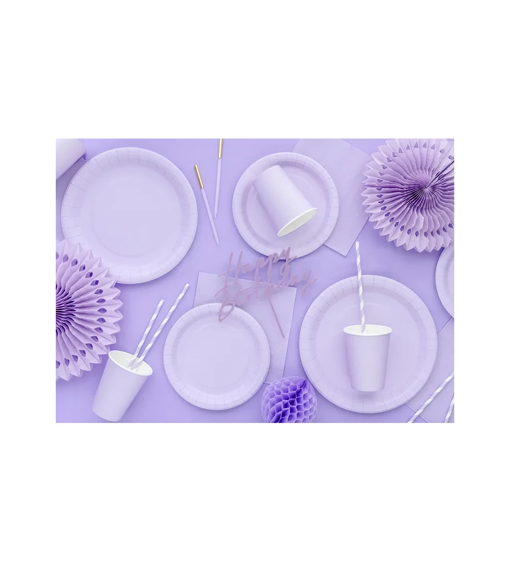 Papírové kelímky levandulové 6 ks