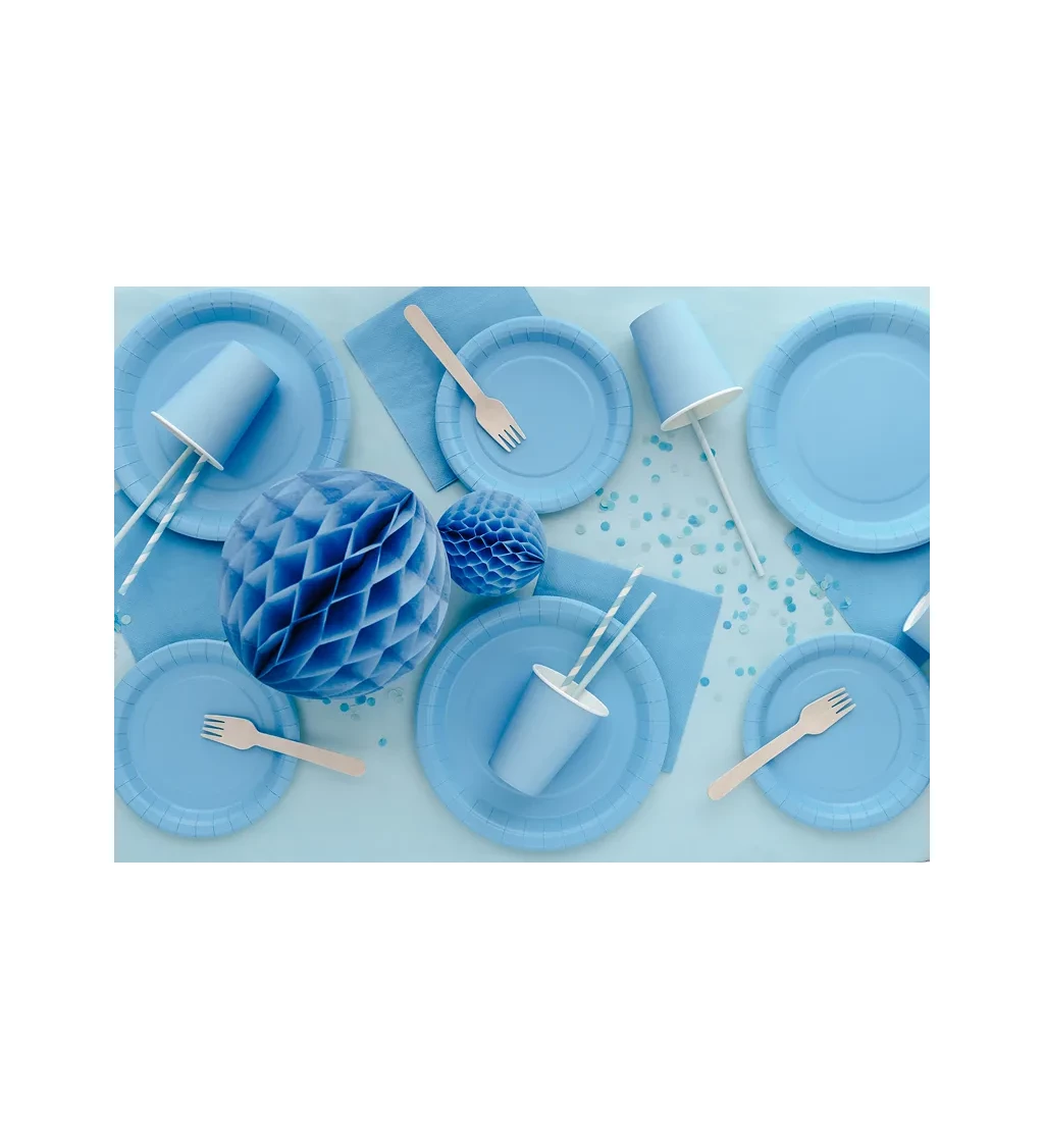 Papírové kelímky světle modré