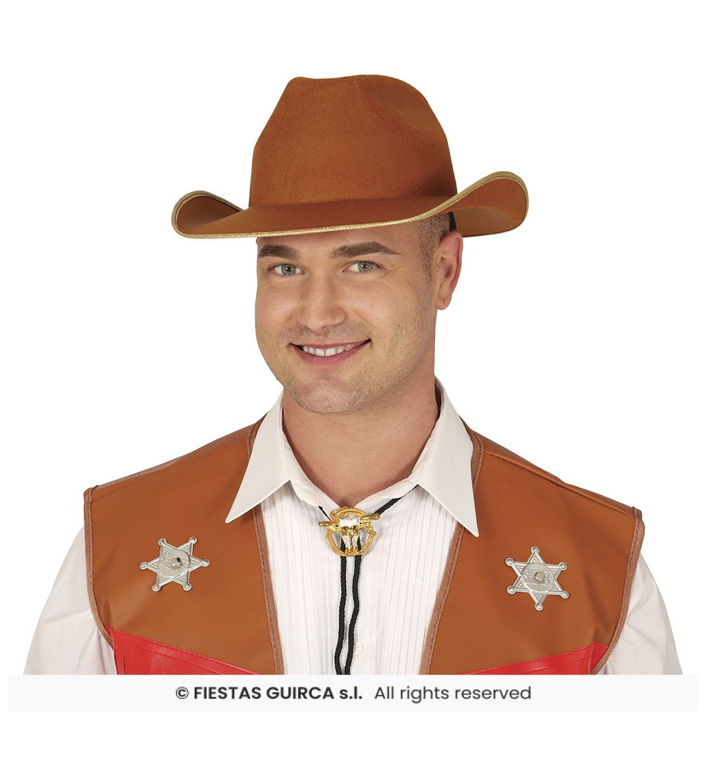 Kovbojský klobouk hnědý