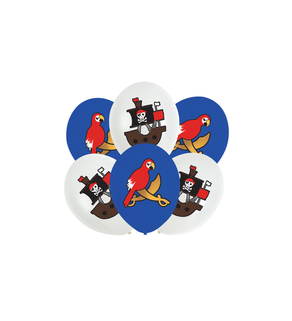 Latexové balónky pirát 6 ks