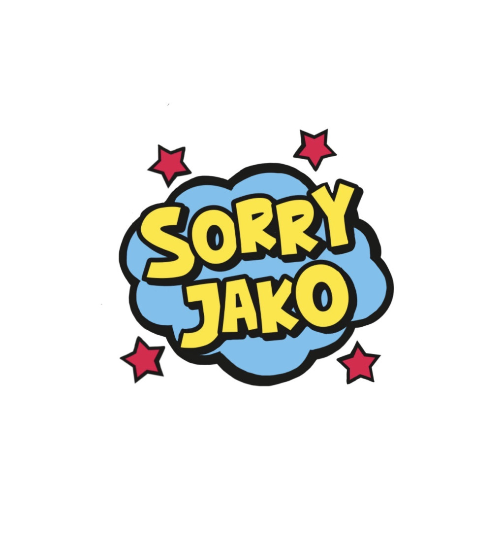 Pánské triko bílé - Sorry jako