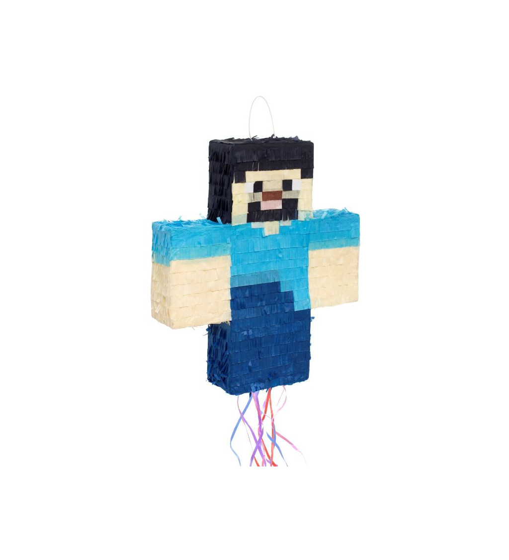 Piňata pixelový panáček 40 cm