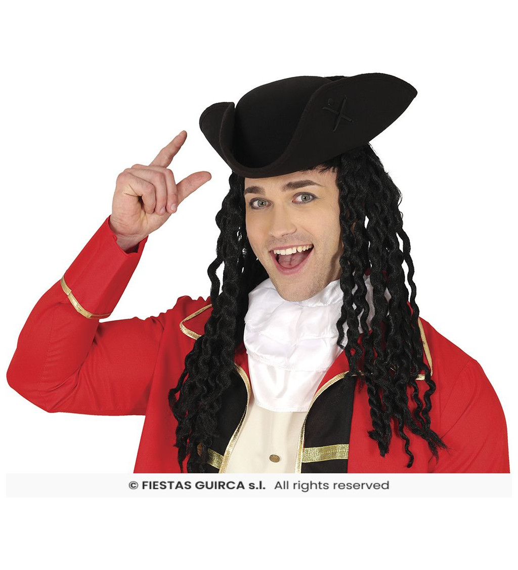 Pirátský klobouk černý