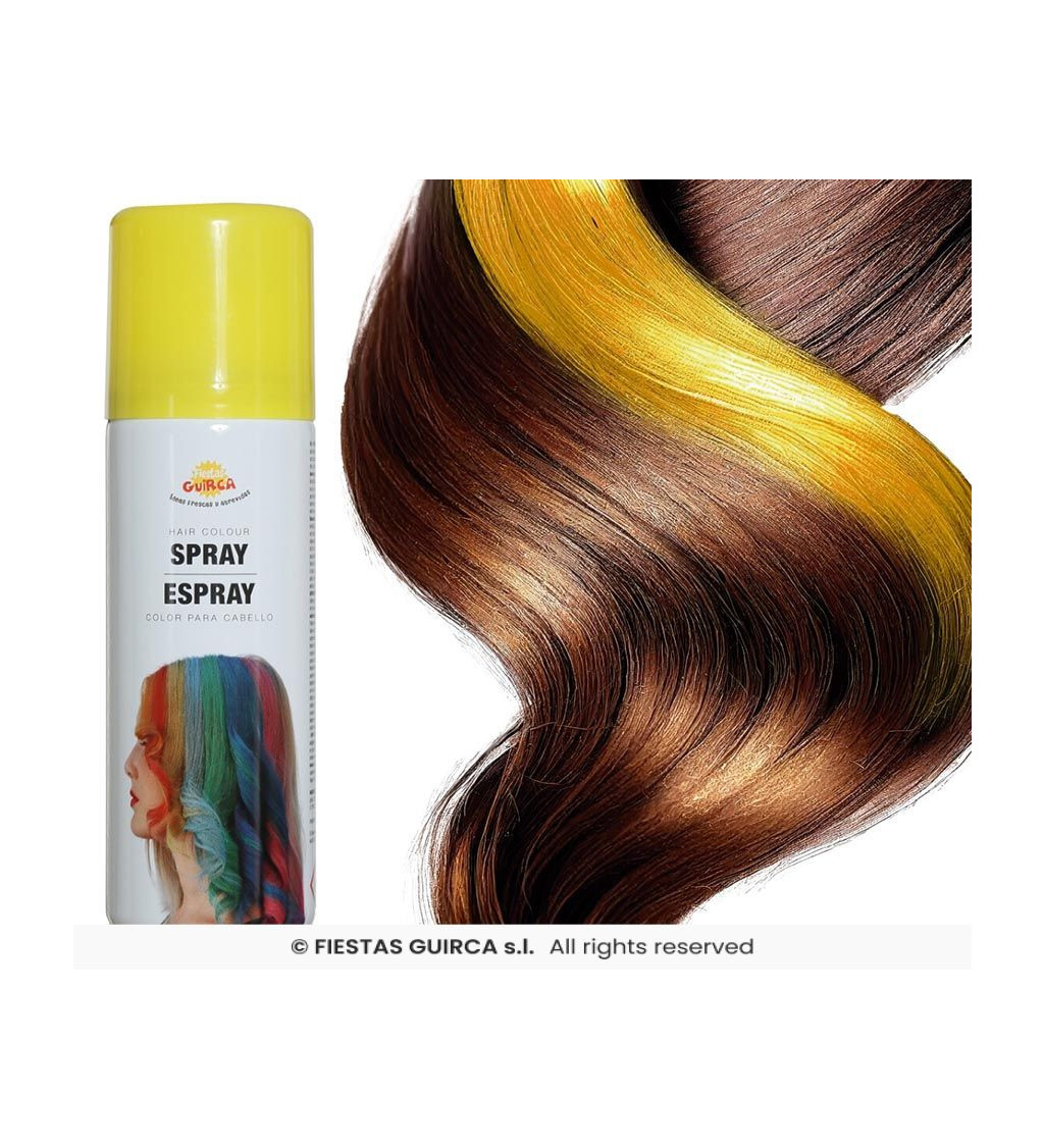 Sprej na vlasy žlutý