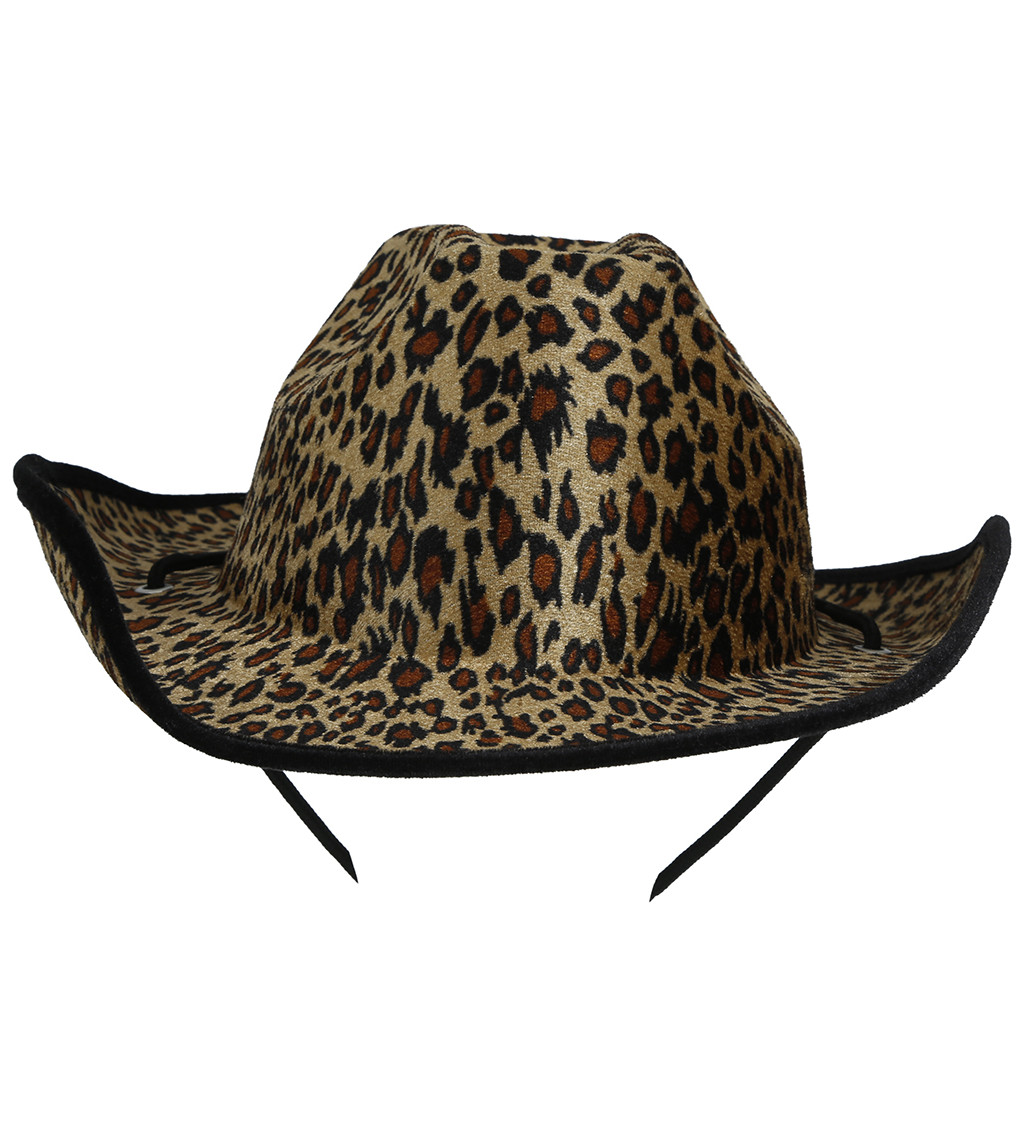 Kovbojský klobouk leopardí vzor
