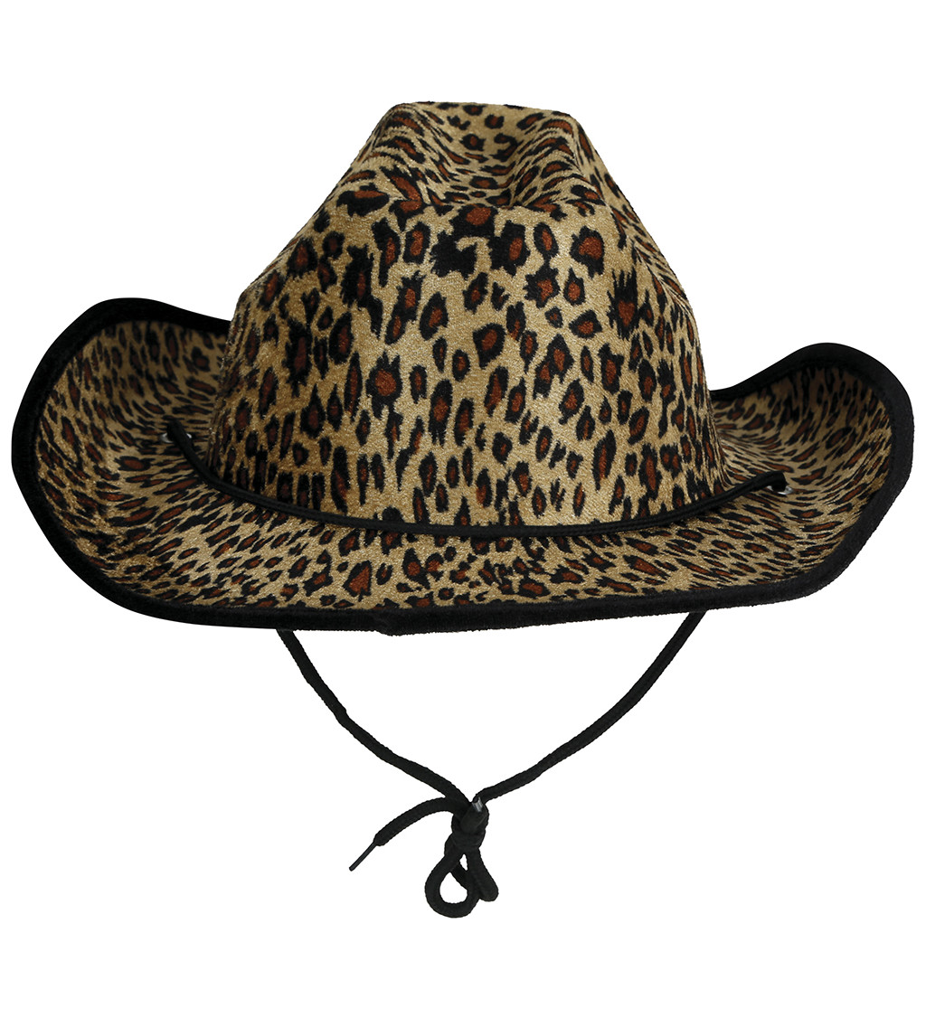 Kovbojský klobouk leopardí vzor