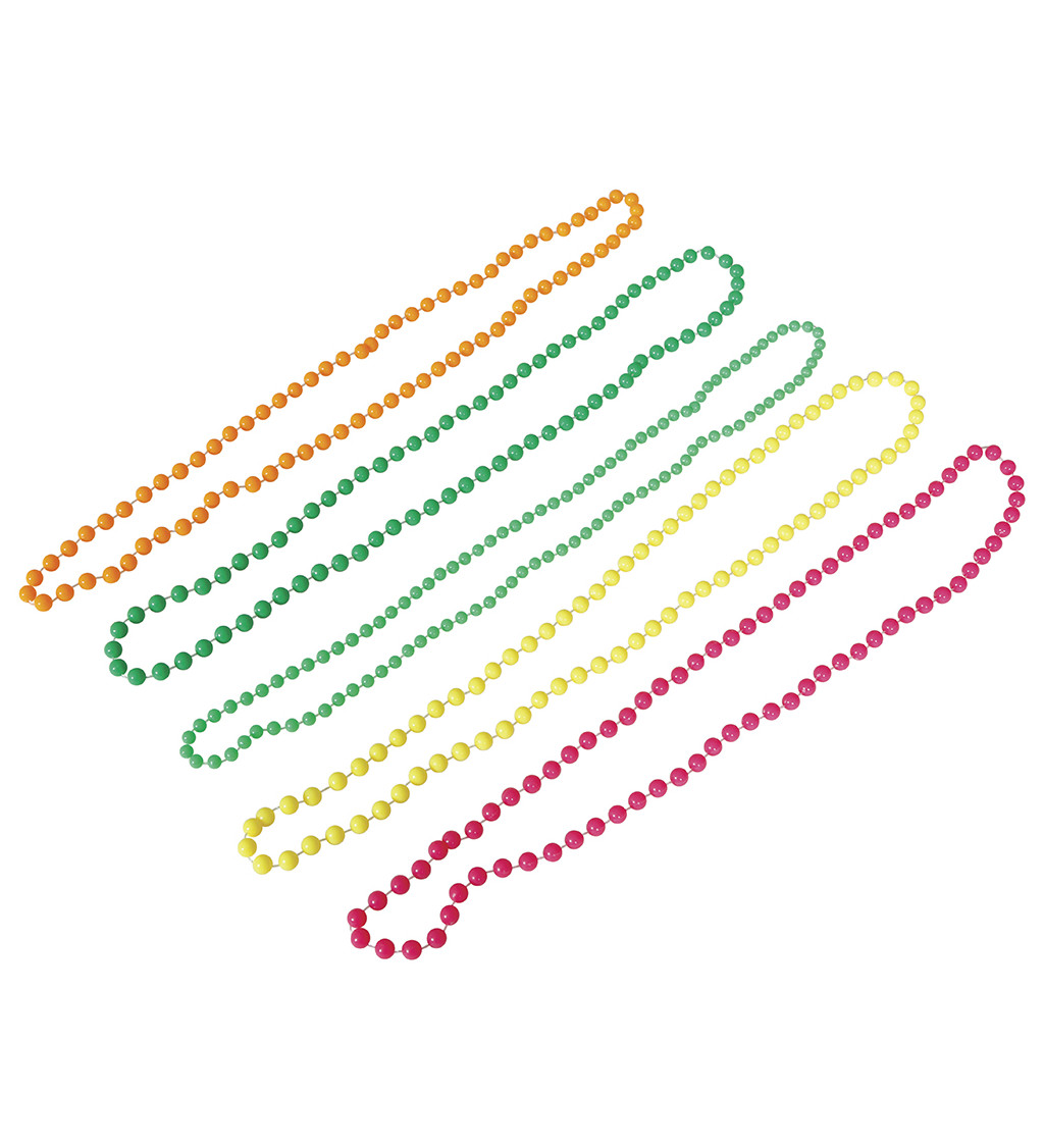 Sada barevných perlových náhrdelníků