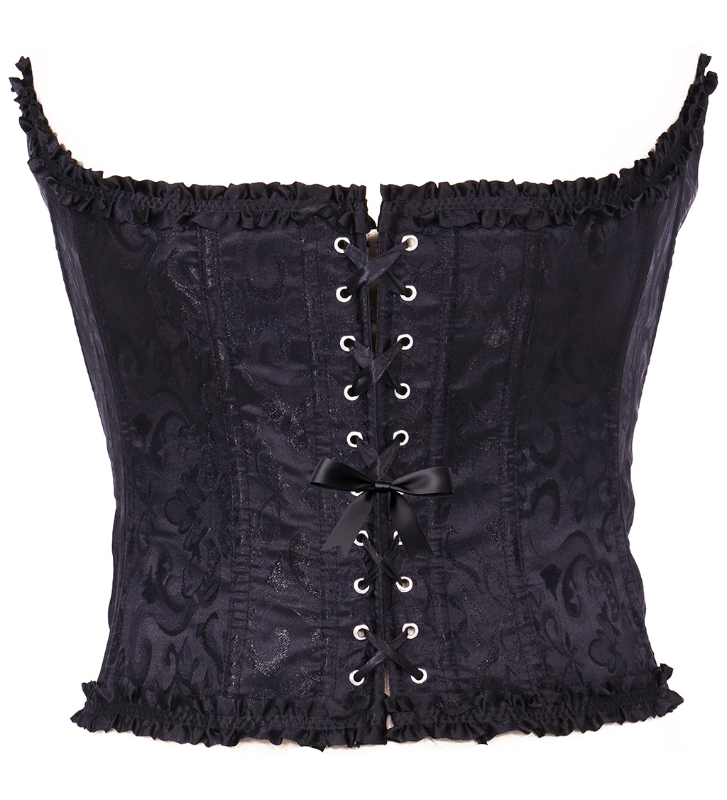 Korzet s krajkou černý