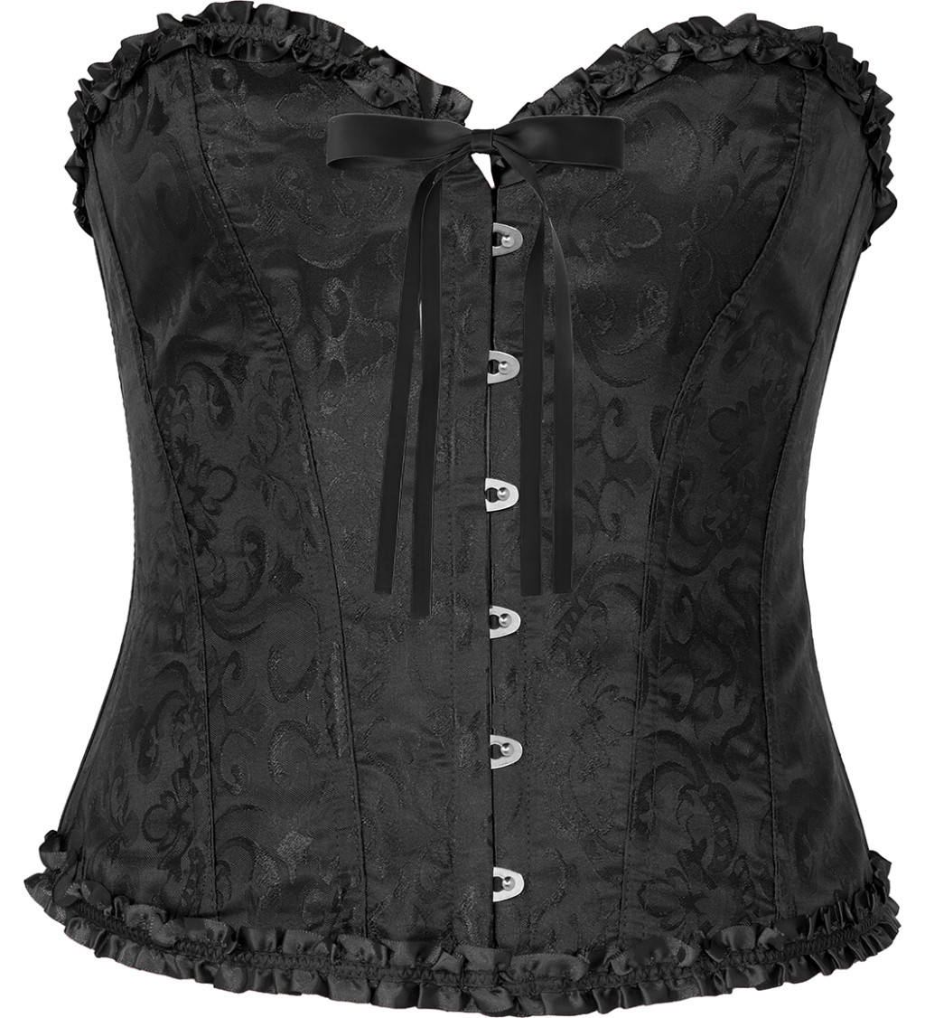 Korzet s krajkou černý